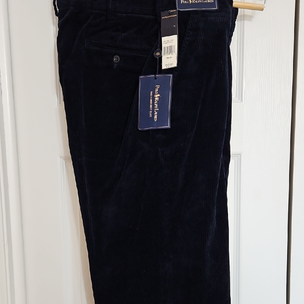 Polo by Ralph Lauren Men's Dark Blue Corduroy Trousers
